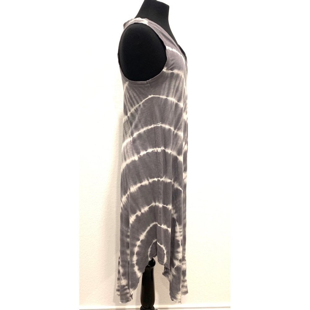 Z SUPPLY REVERIE SPIRAL Grey Charcoal Tie Dye Midi Dress S - Picture 4 of 13